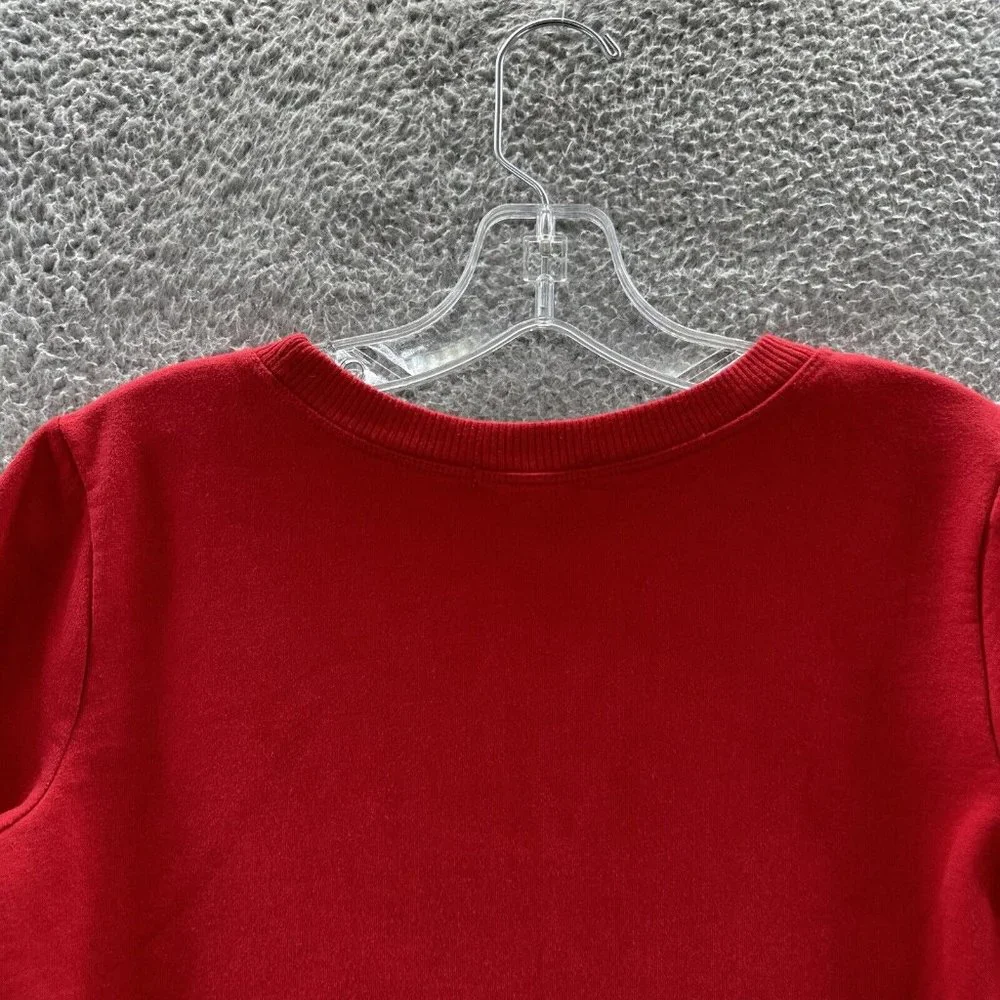 GAP‎ Sweatshirt Women's XS Red Graphic Glittered LOGO Crew Neck Sweatshirt XS